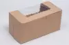 8L x 4W x 4H, Natural Kraft Bakery Boxes with Window, Natural Kraft