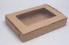 14L x 10W x 2-1/2H, Natural Kraft Bakery Boxes with Window, Natural Kraft