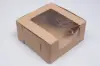10L x 10W x 4H, Natural Kraft Bakery Boxes with Window, Natural Kraft