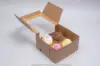 7L x 7W x 4H, Natural Kraft Bakery Boxes with Window, Natural Kraft