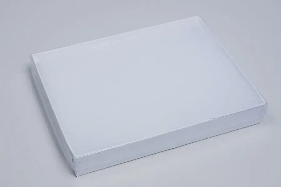 7L x 5-1/2W x 1H, Clear Top White Swirl Jewelry Boxes, White Swirl/Clear