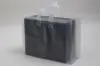 16W x 6D x 12H, Frosted Soft Loop Handle Square Bottom Plastic Shopping Bags, Frosted Clear