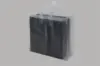 14W x 10D x 15H, Frosted Soft Loop Handle Square Bottom Plastic Shopping Bags, Frosted Clear
