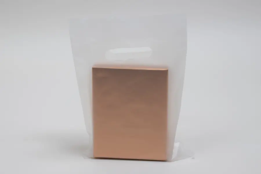 9W x 12H, Clear Frost Diecut Handle, Frosted Clear