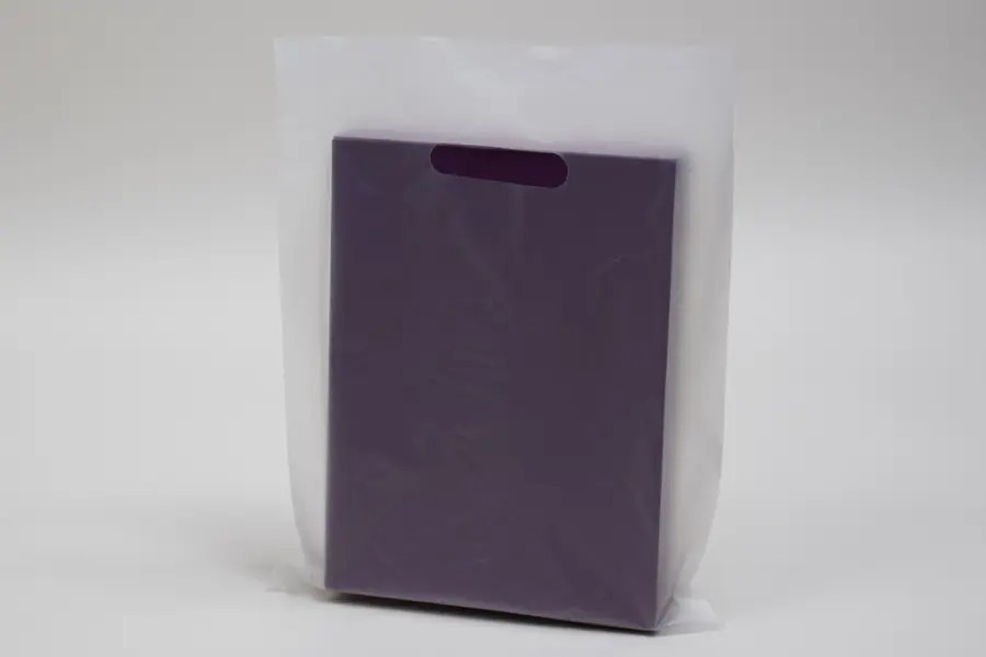 12W x 15H, Clear Frost Diecut Handle, Frosted Clear
