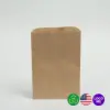 6-1/4W x 9-1/4L, Flat Plain Brown Kraft Merchandise Bags