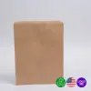 14W x 3L x 21H, Flat Plain Brown Kraft Merchandise Bags