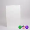 12W x 15L, Flat White Kraft Merchandise Bags