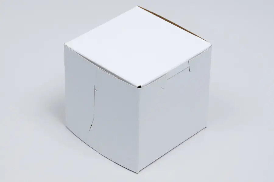 4L x 4W x 4H, White Bakery Boxes