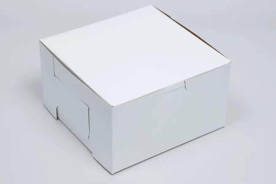 7L x 7W x 4H, White Bakery Boxes