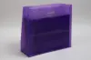 16W x 6D x 15H, Frosted Square Bottom Plastic Shopping Bags, Grape Frost
