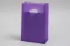 7W x 3-1/2D x 10-1/2H, Frosted Square Bottom Plastic Shopping Bags, Grape Frost