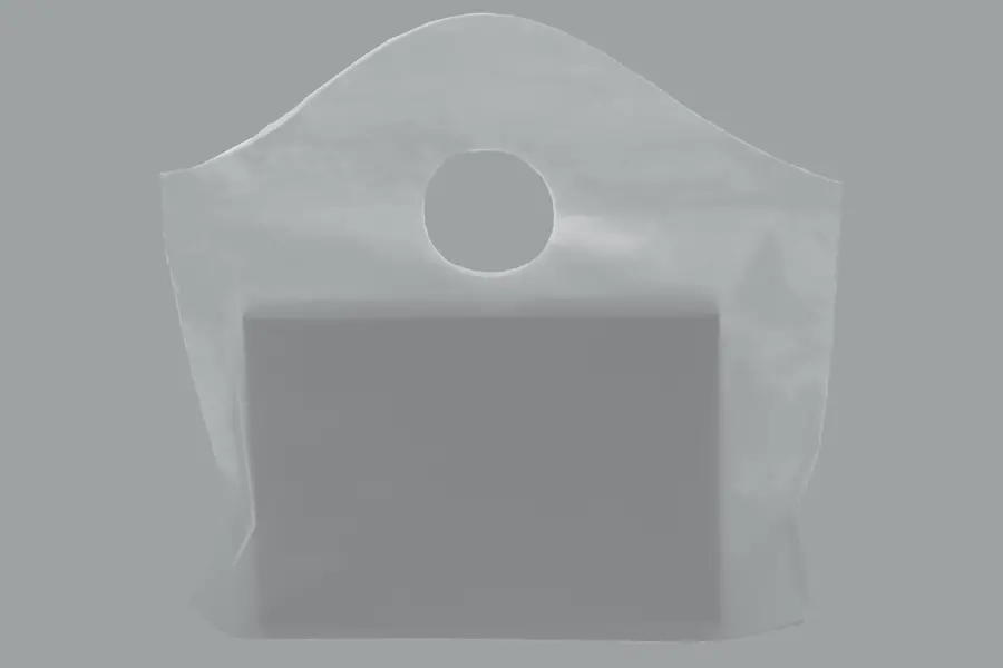12W x 4D x 11H, Frosted Wavetop Plastic Shopping Bags, Frosted Clear