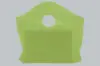12W x 4D x 11H, Frosted Wavetop Plastic Shopping Bags, Citrus Green