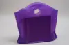 22W x 8D x 18H, Frosted Wavetop Plastic Shopping Bags, Grape Frost