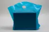 22W x 8D x 18H, Frosted Wavetop Plastic Shopping Bags, Lagoon