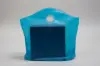 18W x 6D x 15H, Frosted Wavetop Plastic Shopping Bags, Lagoon