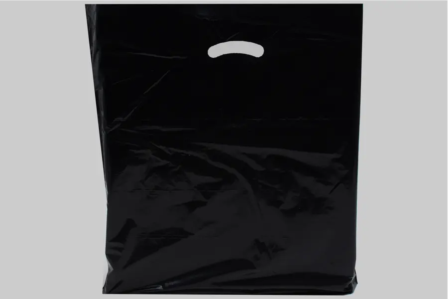 20W x 5D x 20H, Super Gloss Plastic Bags, Black Gloss