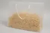 16W x 6D x 12H, Rope Handled Plastic Take-Out Bags, Frosted Clear