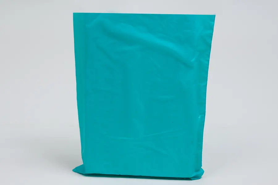 12W x 15H, Economy Plastic Shopping Bags - Colors, Teal