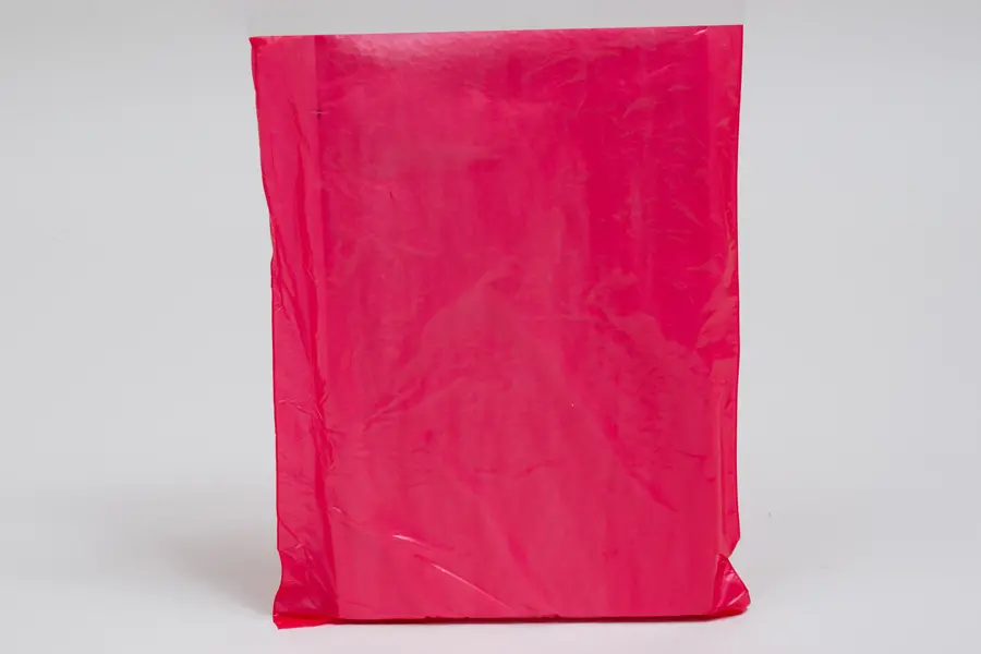 8-1/2W x 11H, Economy Plastic Shopping Bags - Colors, Red