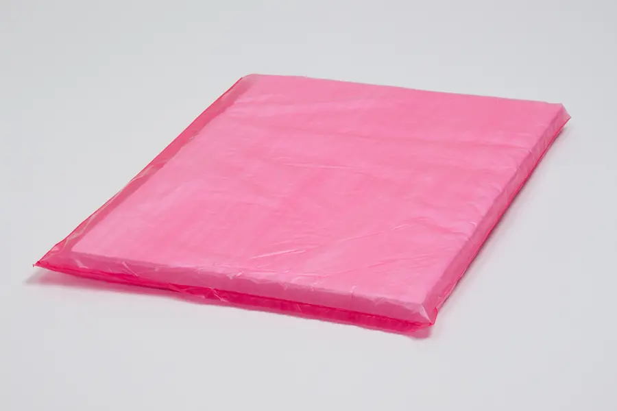 12W x 15H, Economy Plastic Shopping Bags - Colors, Red