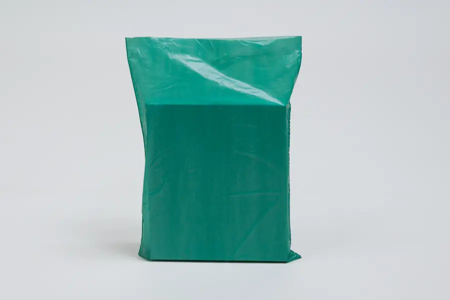 6-1/2W x 9-1/2H, Economy Plastic Shopping Bags - Colors, Dark Green
