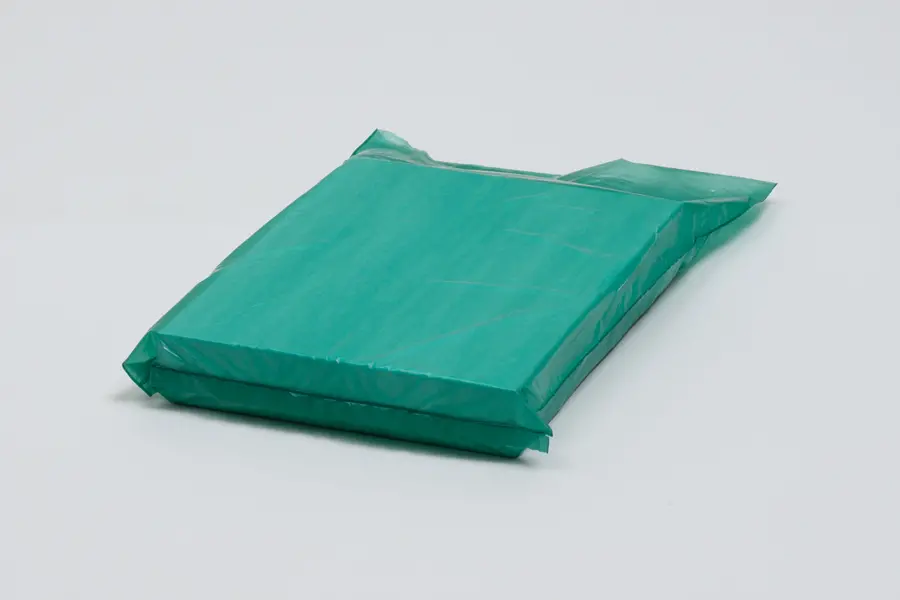 6-1/2W x 9-1/2H, Economy Plastic Shopping Bags - Colors, Dark Green