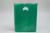 12W x 3D x 18H, Economy Plastic Shopping Bags - Colors, Dark Green