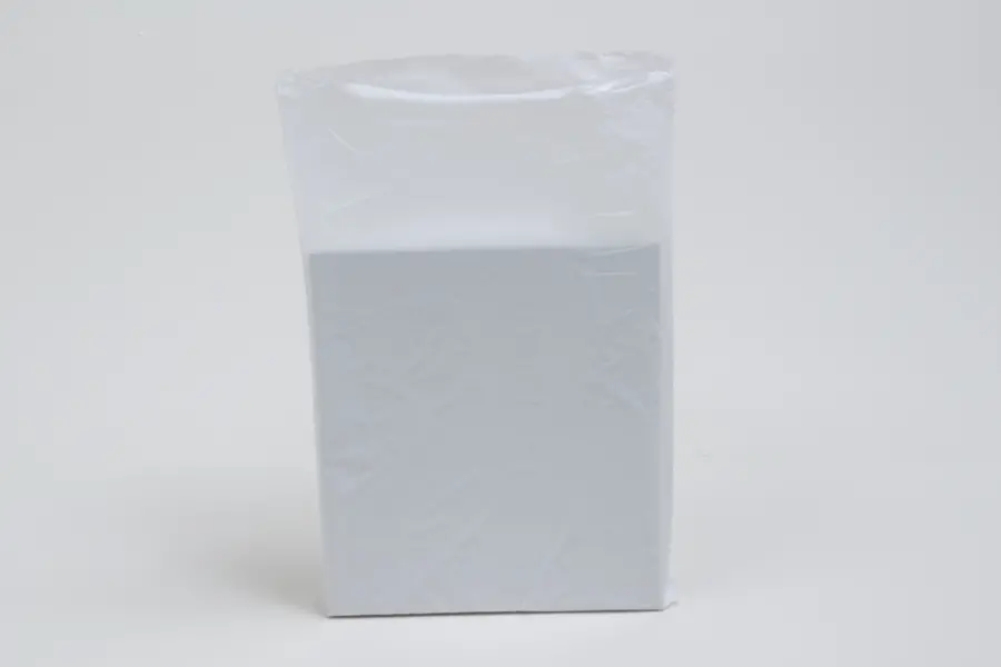 6-1/2W x 9-1/2H, Economy Plastic Shopping Bags - White, White