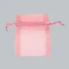 3W x 4H, Sheer Organza Satin Cord Gift and Wine Pouches, Mauve