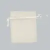 3W x 4H, Sheer Organza Satin Cord Gift and Wine Pouches, Ivory