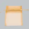 2W x 2-1/2H, Sheer Organza Satin Cord Gift and Wine Pouches, Gold
