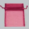 4W x 6H, Sheer Organza Satin Cord Gift and Wine Pouches, Burgundy