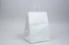 12W x 9D x 16H, White Kraft Paper Bags with Twisted Paper Handle