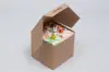 4L x 4W x 4H, Natural Kraft Bakery Boxes