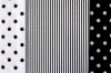 20W x 30L, Assortment Packs, Black/White Patterns