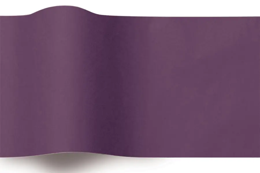 20W x 30L, Satin Wrap Colored Tissue Paper, Eggplant