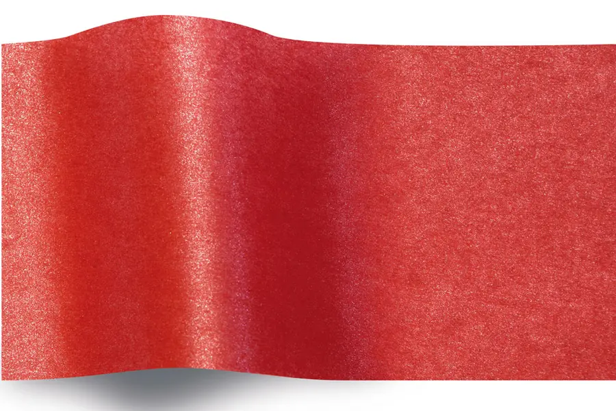 20W x 30L, Metallic Colored Tissue, Pearl Scarlett