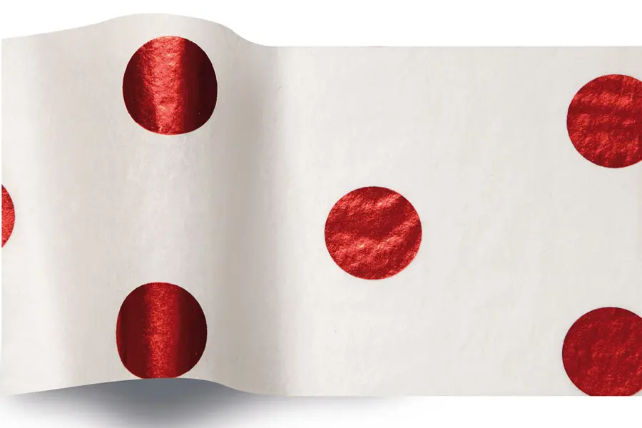 20W x 30L, Gemstone Sparkle Tissue Paper, Red Hotspot
