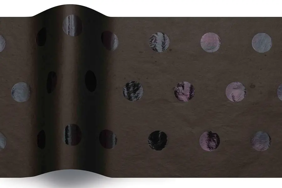 20W x 30L, Gemstone Sparkle Tissue Paper, Black/Black Hotspot