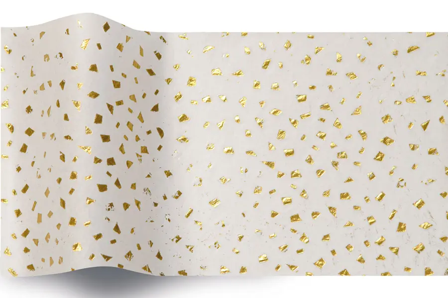 20W x 30L, Gemstone Sparkle Tissue Paper, Reflective Gold