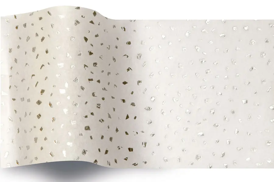 20W x 30L, Gemstone Sparkle Tissue Paper, Reflective Silver