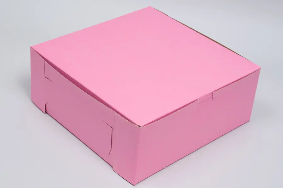 10L x 10W x 4H, Strawberry Pink Bakery Boxes