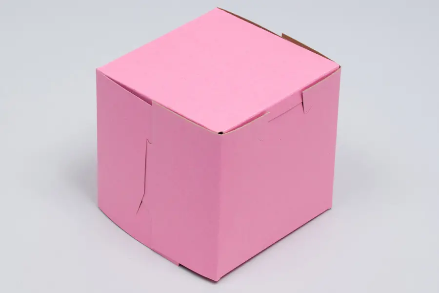 4L x 4W x 4H, Strawberry Pink Bakery Boxes