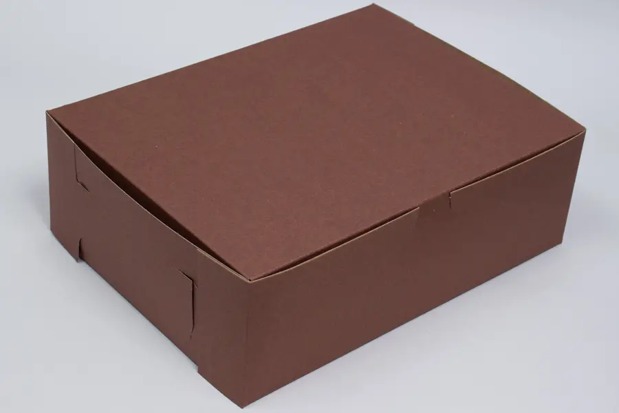 14L x 10W x 4H, Chocolate Cocoa Brown Bakery Boxes