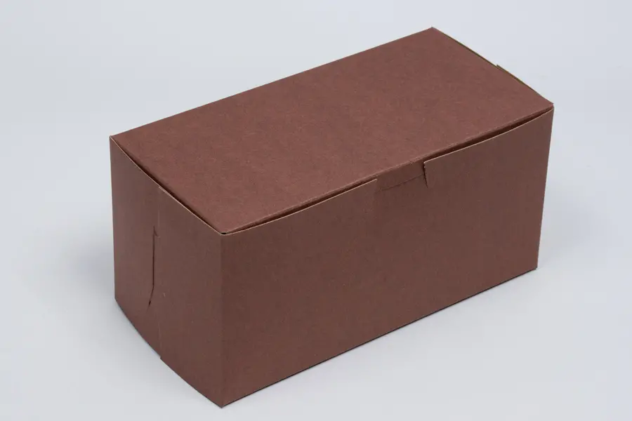 8L x 4W x 4H, Chocolate Cocoa Brown Bakery Boxes