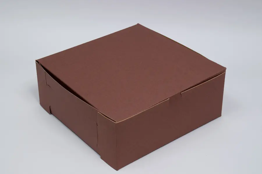 8L x 8W x 4H, Chocolate Cocoa Brown Bakery Boxes