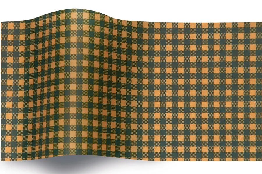 20W x 30L, Everyday Styled Tissue, Green Gingham