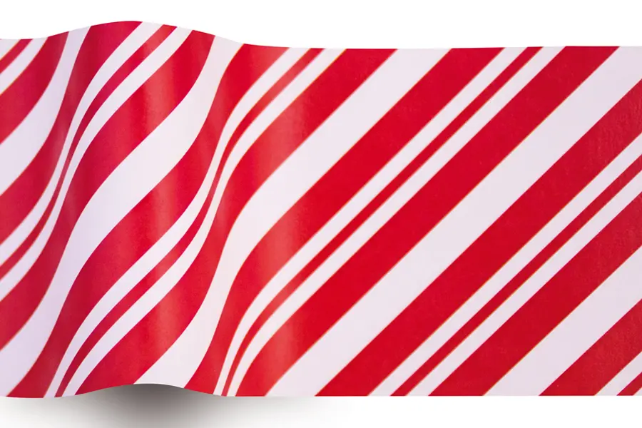 20W x 30L, Christmas and Valentines Style Tissue, Peppermint Stripe